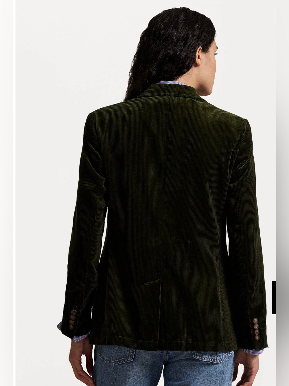 New Polo Ralph Lauren 100% cotton green corduroy preppy classic academic blazer - Picture 2 of 16